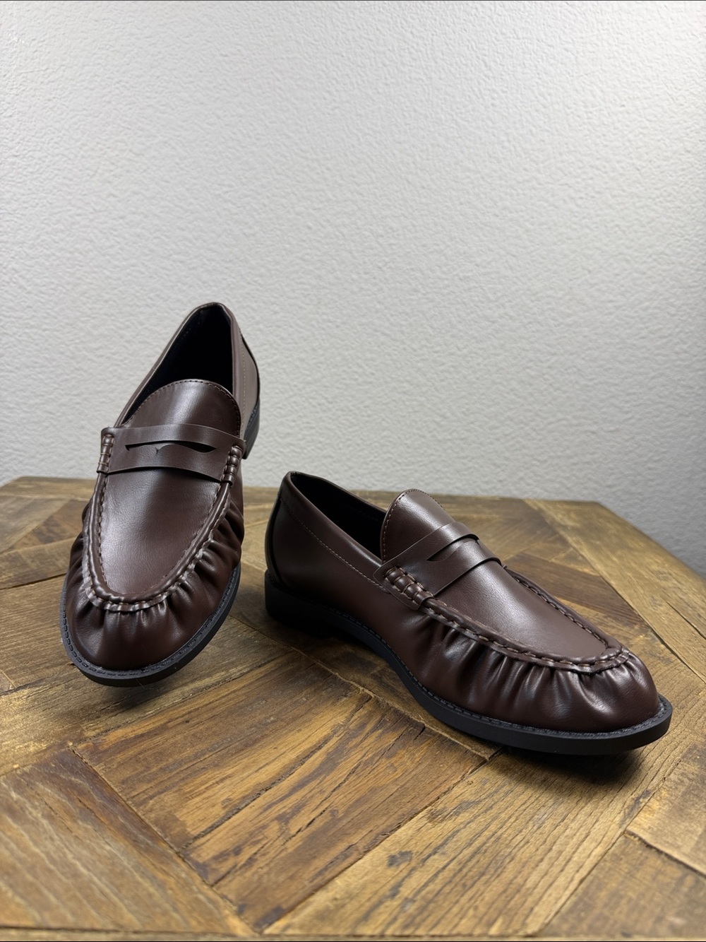 Size 6 Coutgo Penny Loafers For Women - Classic Slip-On Dress Shoes